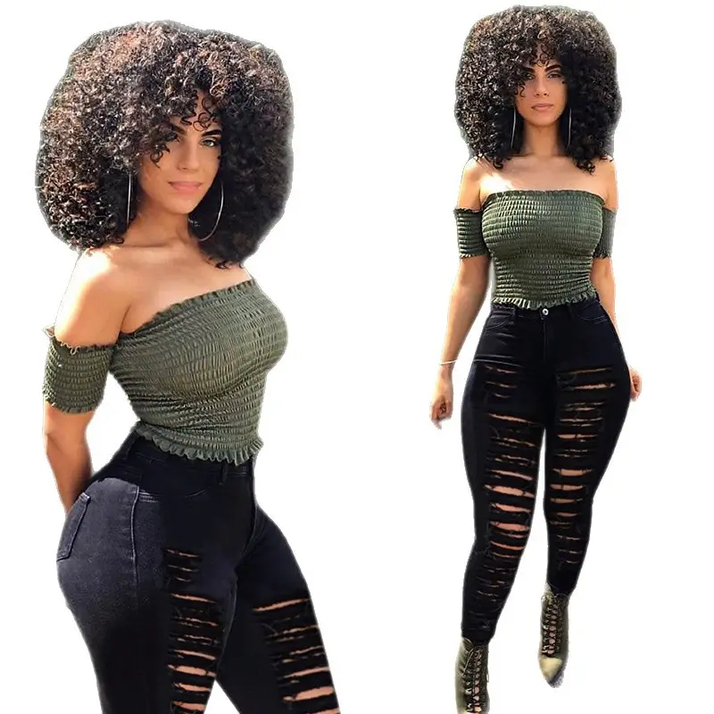 2023 Black Hole High Waist Jeans Set - Image 6
