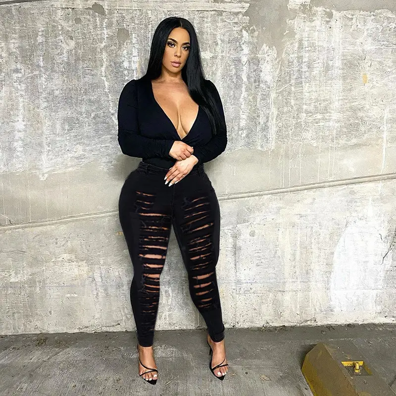 2023 Black Hole High Waist Jeans Set — feature 7
