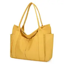 Women's Canvas Crossbody Bag Large Capacity Korean School Lunch Bag — feature 13