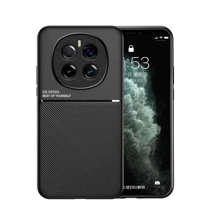 Honor 500 Pro Magnetic Cover Leather Black - Image 9