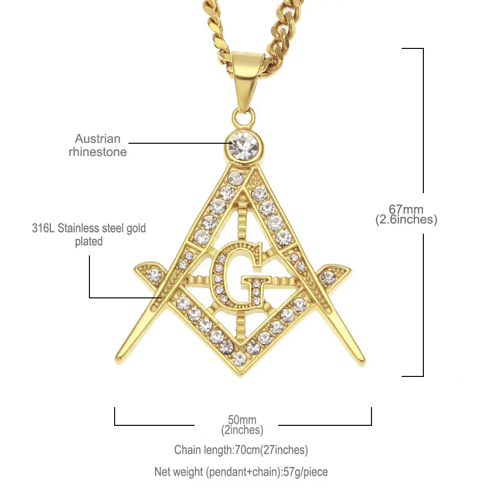 European & American Cross-Border Hiphop Pendant Necklace - Image 2