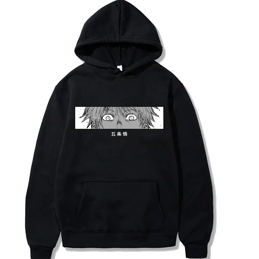 Men Grey Hoodie with Anime Print Fleece - Image 11