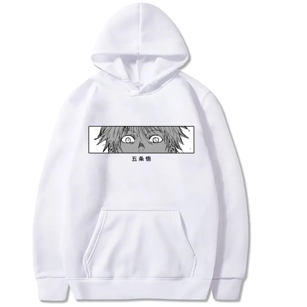 Men Grey Hoodie with Anime Print Fleece - Image 7