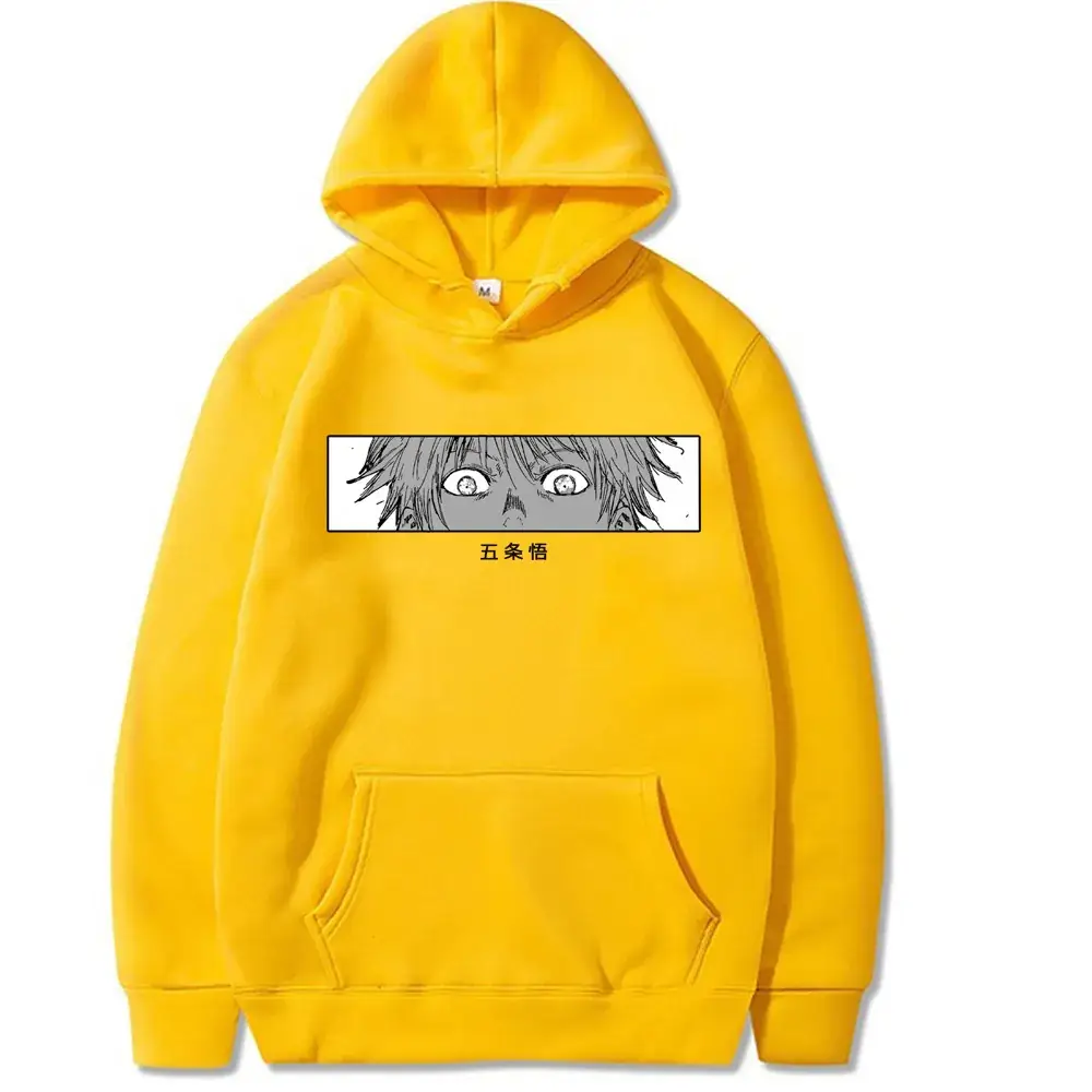 Men Grey Hoodie with Anime Print Fleece - Image 8
