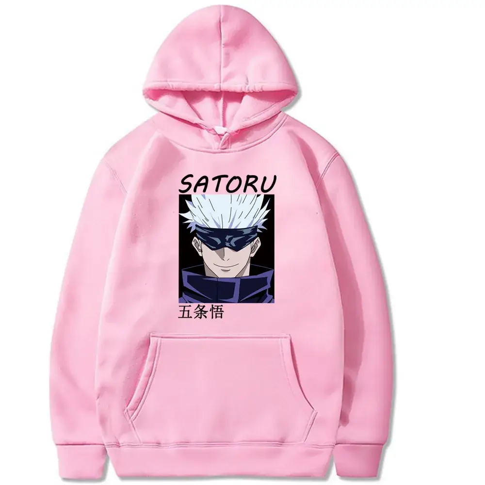 Men's Red Satoru Gojo Hoodie Fleece Lined - Image 6