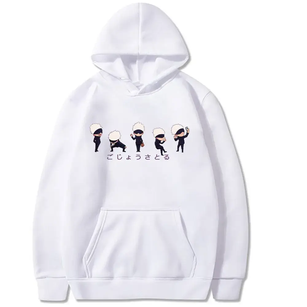 Men's Red Satoru Gojo Hoodie Fleece Lined - Image 7