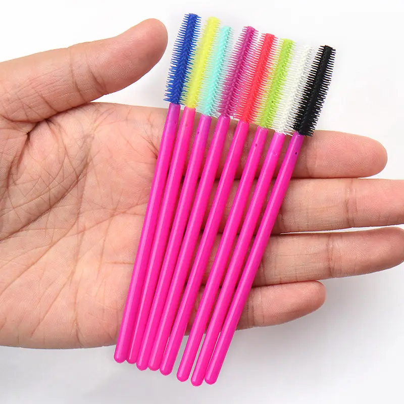 Disposable Silicone Eyelash Brush Set Pink