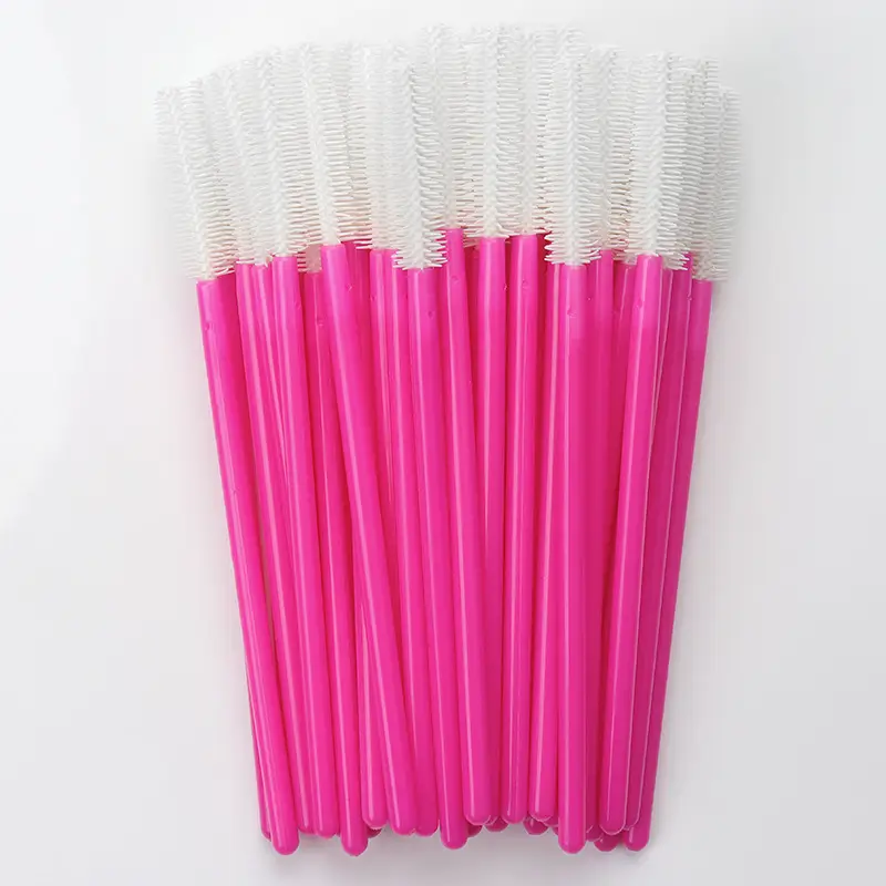 Disposable Silicone Eyelash Brush Set Pink