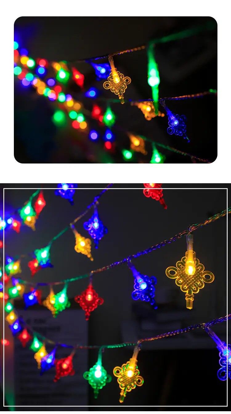 Red Lantern Hanging String Lights Spring Festival Decoration — feature 12