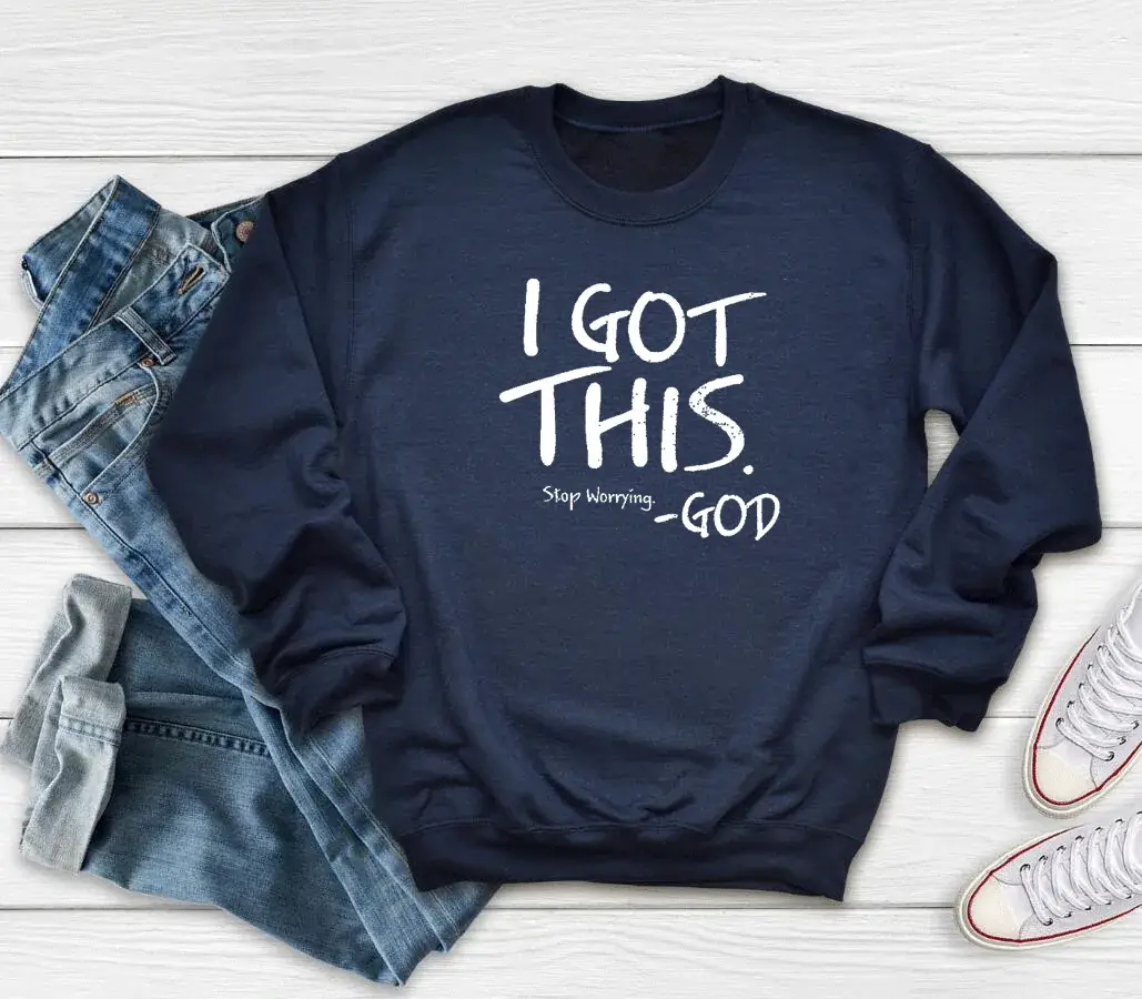 I Got This Stop Worshipping God Gray Crewneck Sweatshirt - Image 7