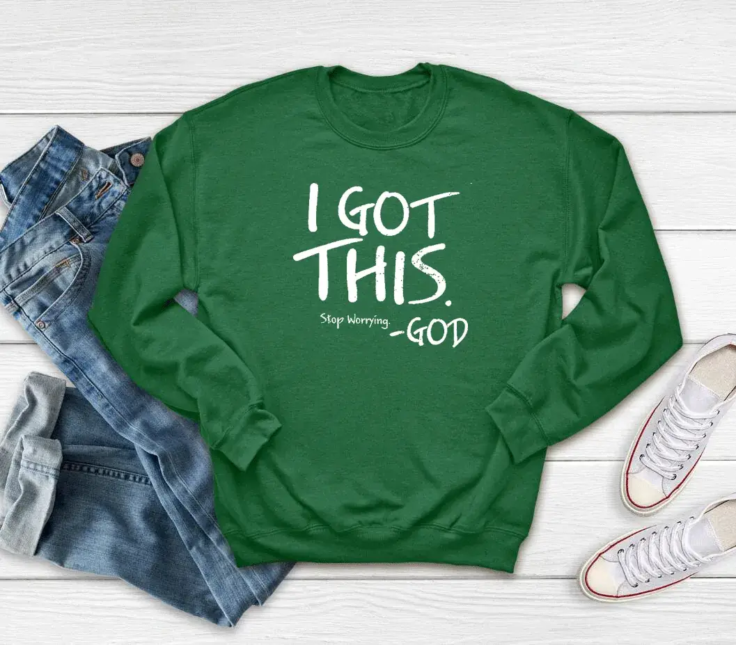 I Got This Stop Worshipping God Gray Crewneck Sweatshirt - Image 8
