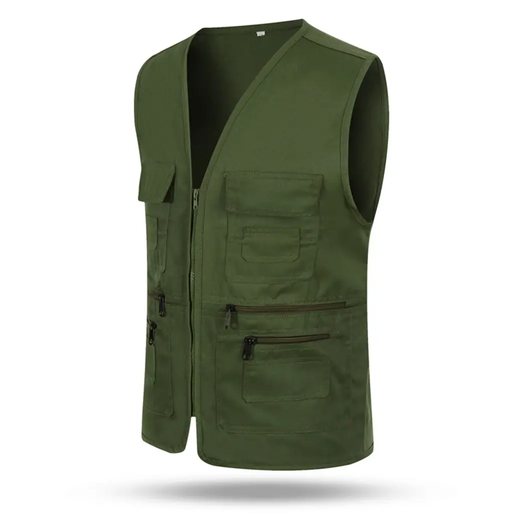Blue Sleeveless Vest with Zip Front & Pocket - Image 5