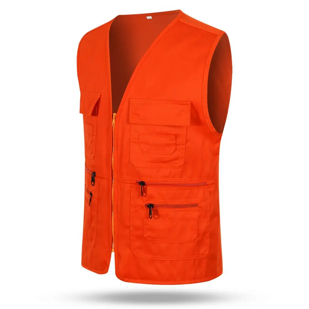 Blue Sleeveless Vest with Zip Front & Pocket - Image 6