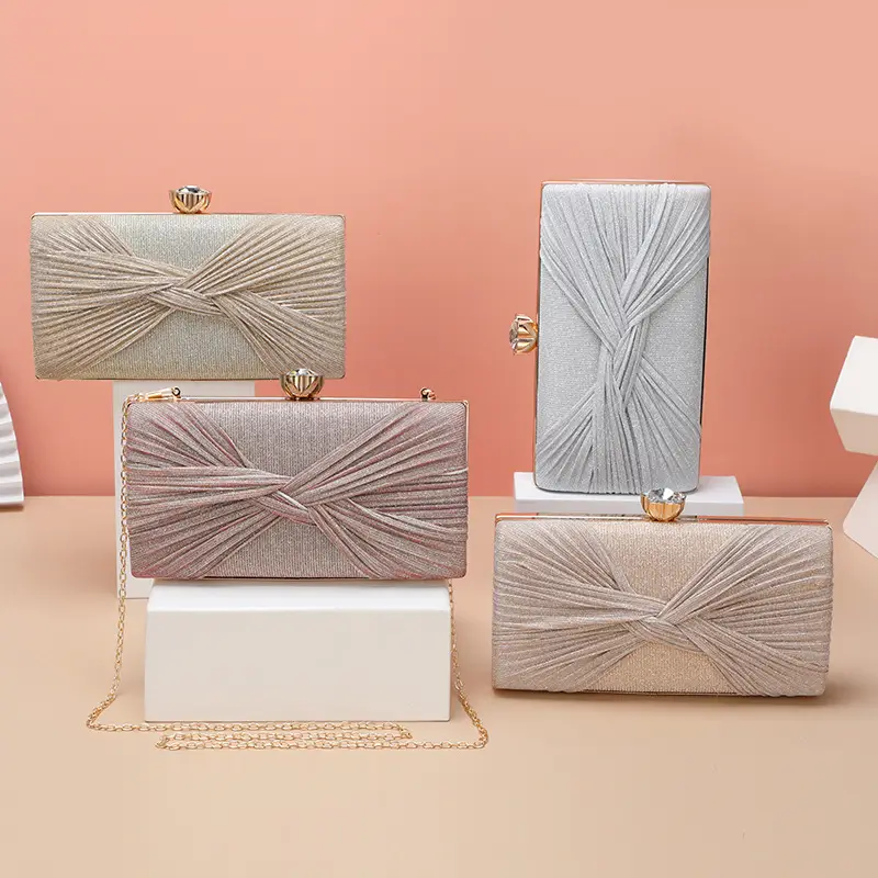 Cross-Border Women's Pleated PU Leather Banquet Bag 22x45cm — feature 8