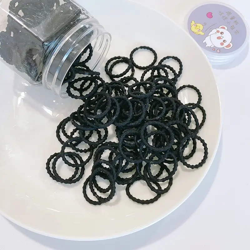 100pcs Rainbow Root Rubber Bands for Kids Hair Ties