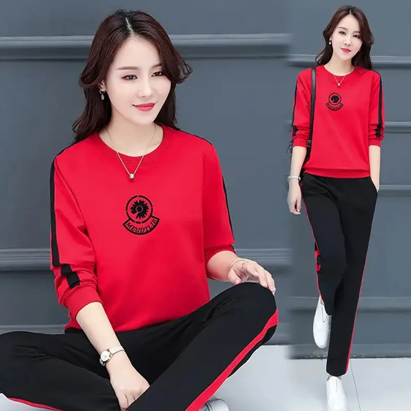 Women's Black Yellow Casual Track Suit Large - Image 6