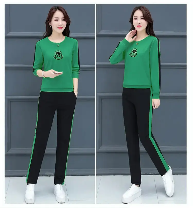 Women's Black Yellow Casual Track Suit Large — feature 19