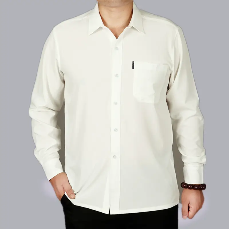 Men Slim Fit Casual Shirt Long Sleeve Teal - Image 4