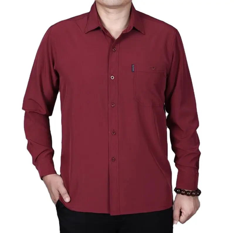Men Slim Fit Casual Shirt Long Sleeve Teal - Image 11
