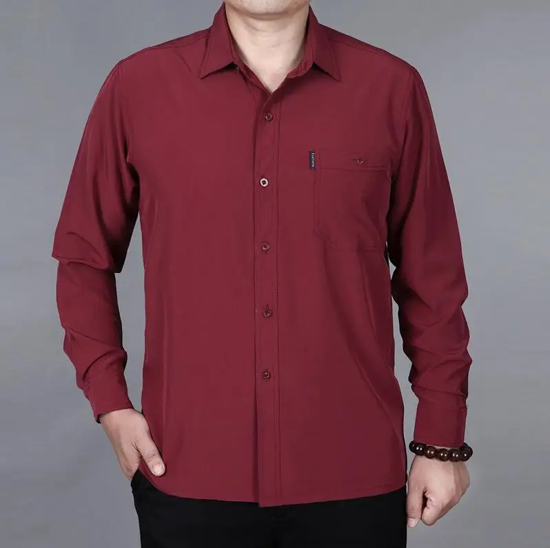 Men Slim Fit Casual Shirt Long Sleeve Teal - Image 3
