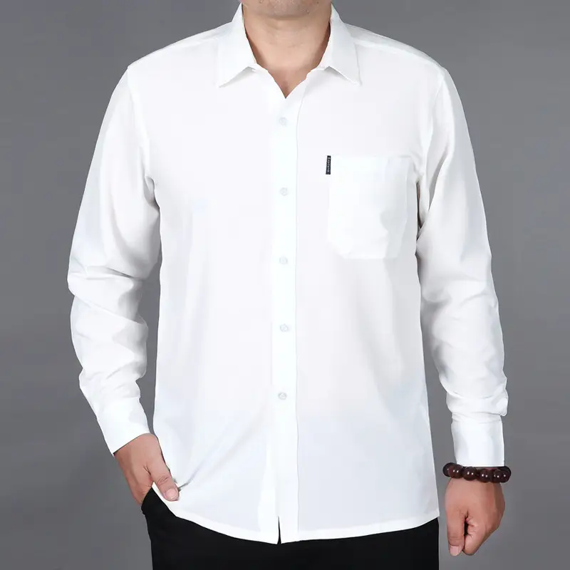 Men Slim Fit Casual Shirt Long Sleeve Teal - Image 8