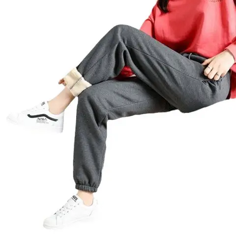 2021 Winter Velvet Cashmere Pants for Women Black - Image 11