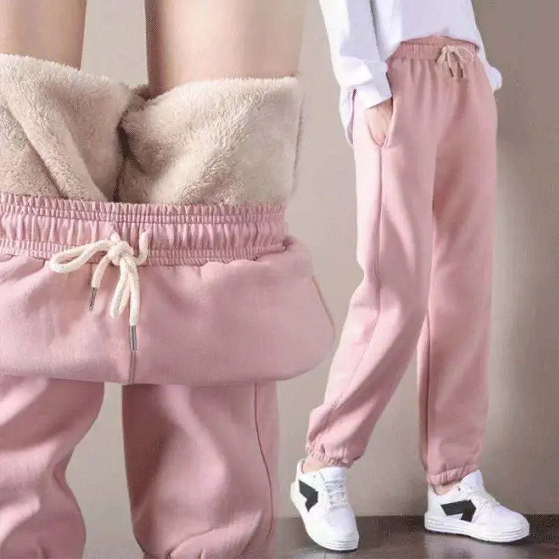 2021 Winter Velvet Cashmere Pants for Women Black — feature 1
