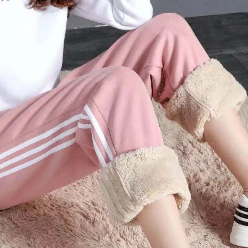 2021 Winter Velvet Cashmere Pants for Women Black — feature 10