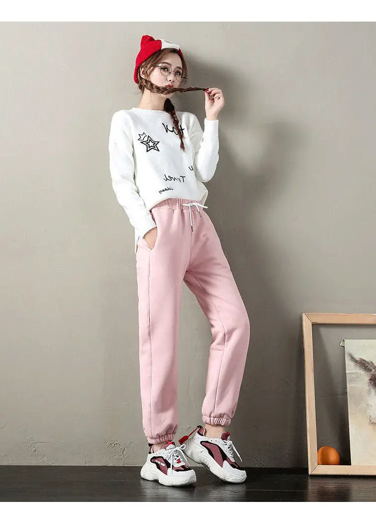 2021 Winter Velvet Cashmere Pants for Women Black — feature 8