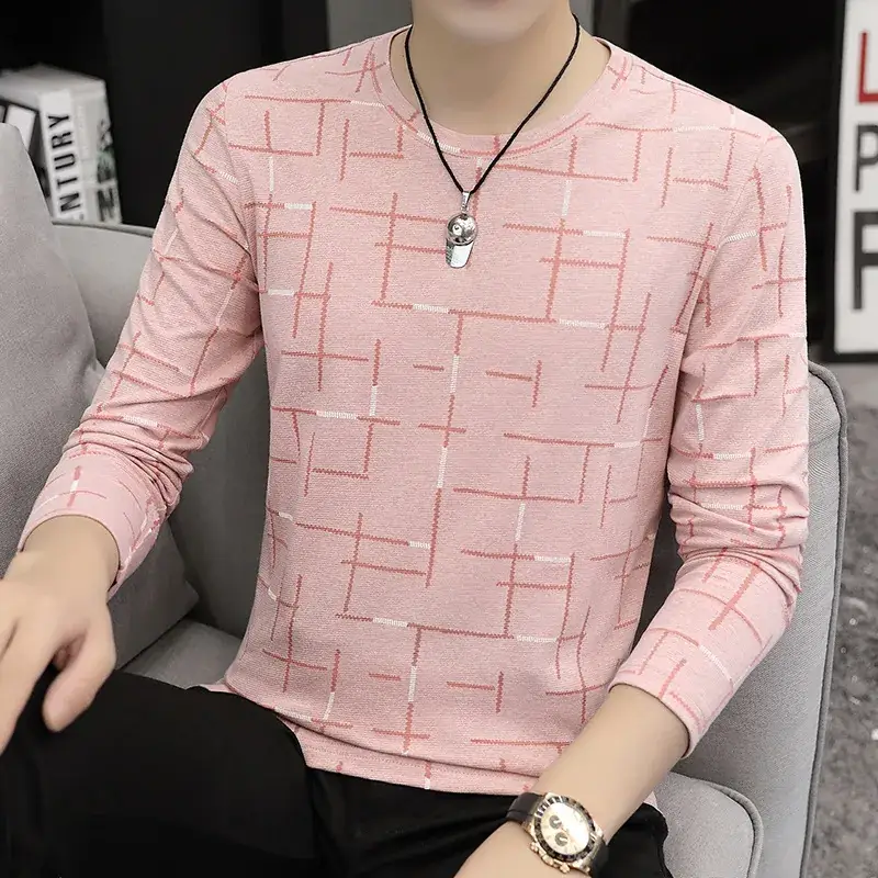 Spring Men Cotton Slim Fit Printed T-Shirt - Image 2