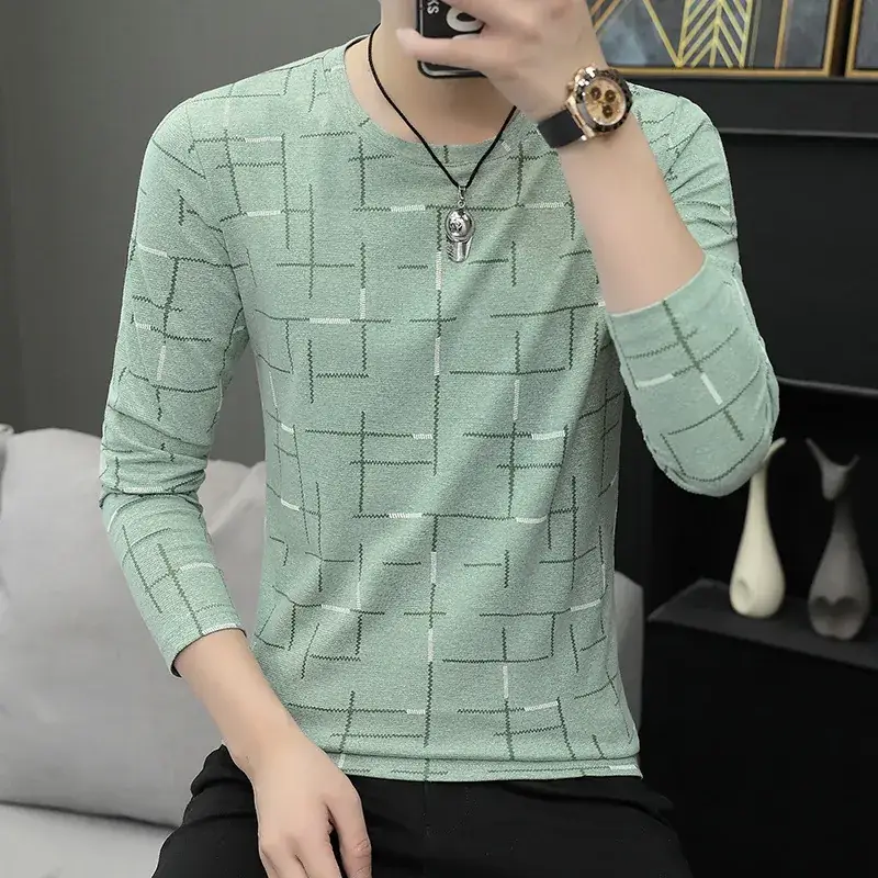 Spring Men Cotton Slim Fit Printed T-Shirt - Image 6