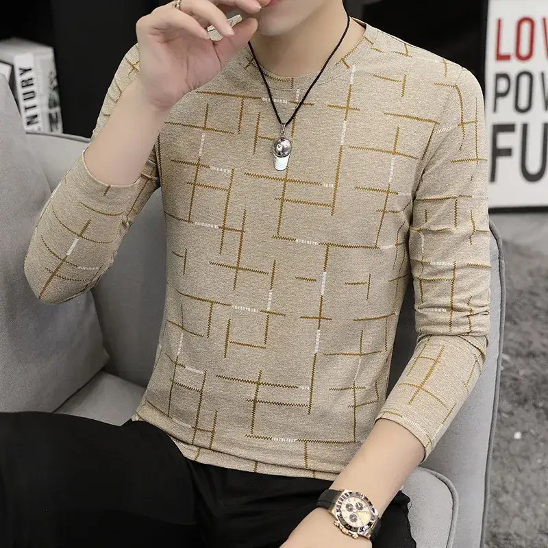 Spring Men Cotton Slim Fit Printed T-Shirt - Image 3