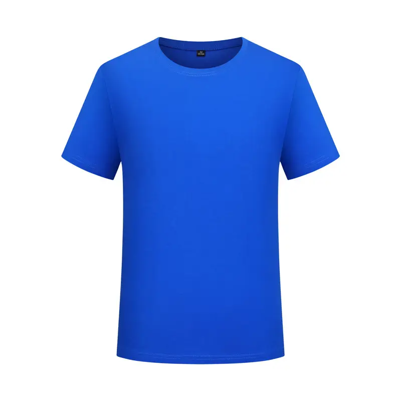 Men Pure Cotton Summer T-Shirt Blue Round Neck
