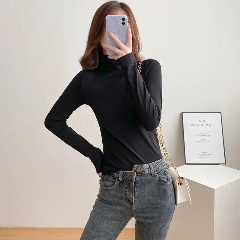 Women's White Long Sleeve Hooded T-Shirt - Image 10