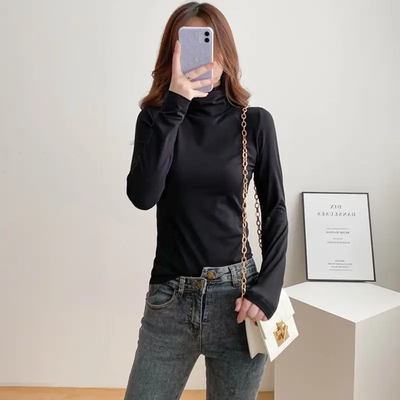Women's White Long Sleeve Hooded T-Shirt - Image 11