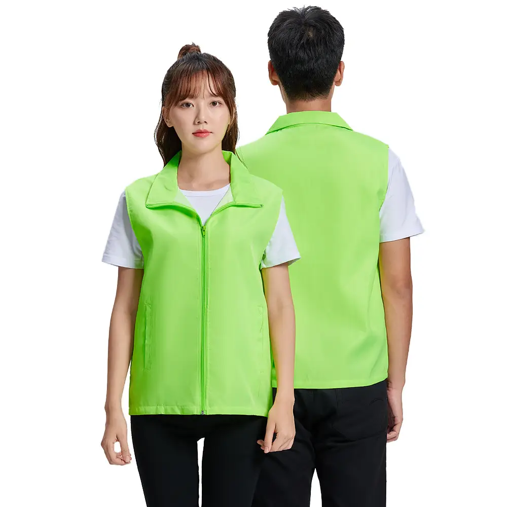 Blue Full-Zip Vest for Men Party Volunteer Vest - Image 9