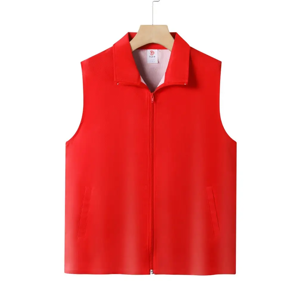 Blue Full-Zip Vest for Men Party Volunteer Vest - Image 2