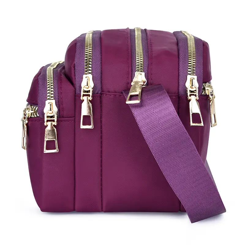 Purple Nylon Crossbody Bag for Women - Image 9