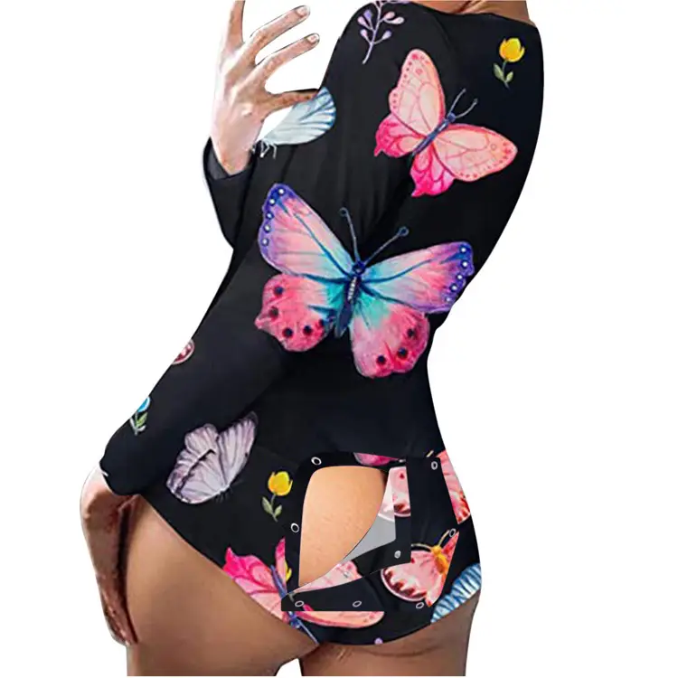 2023 Button Flip Pajamas Christmas Printed Long Sleeve - Image 23