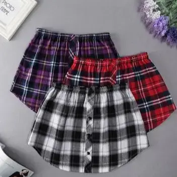 White Fake Skirt with Elastic Waist Button Front - Image 11
