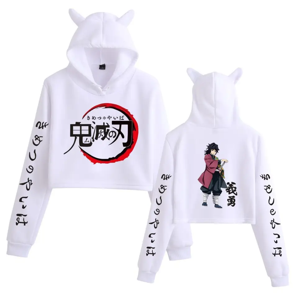 Pink Anime Hoodie Set for Girls with Cat Ears - Image 6
