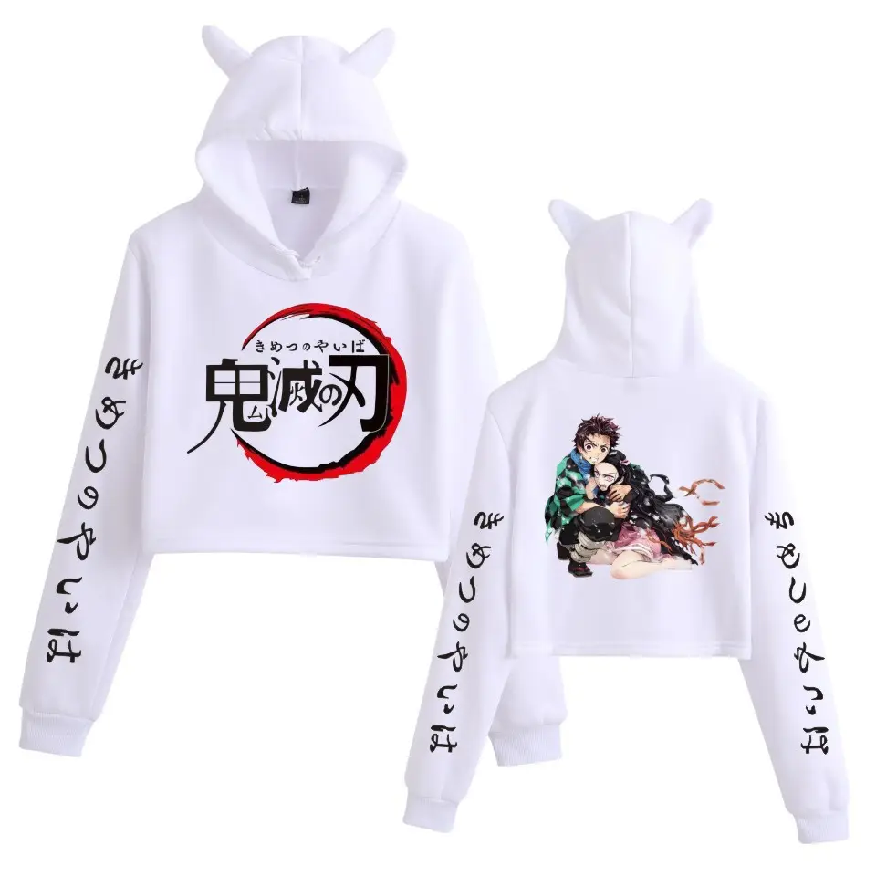 Pink Anime Hoodie Set for Girls with Cat Ears - Image 18