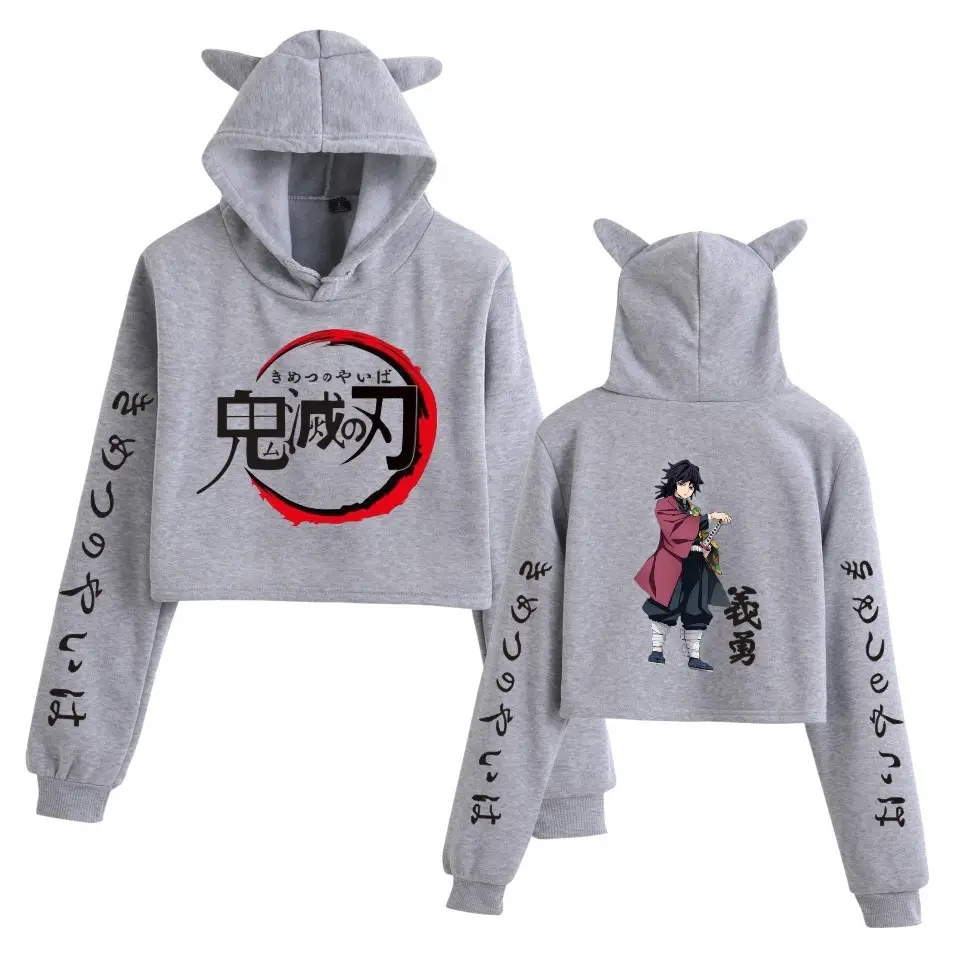 Pink Anime Hoodie Set for Girls with Cat Ears - Image 7