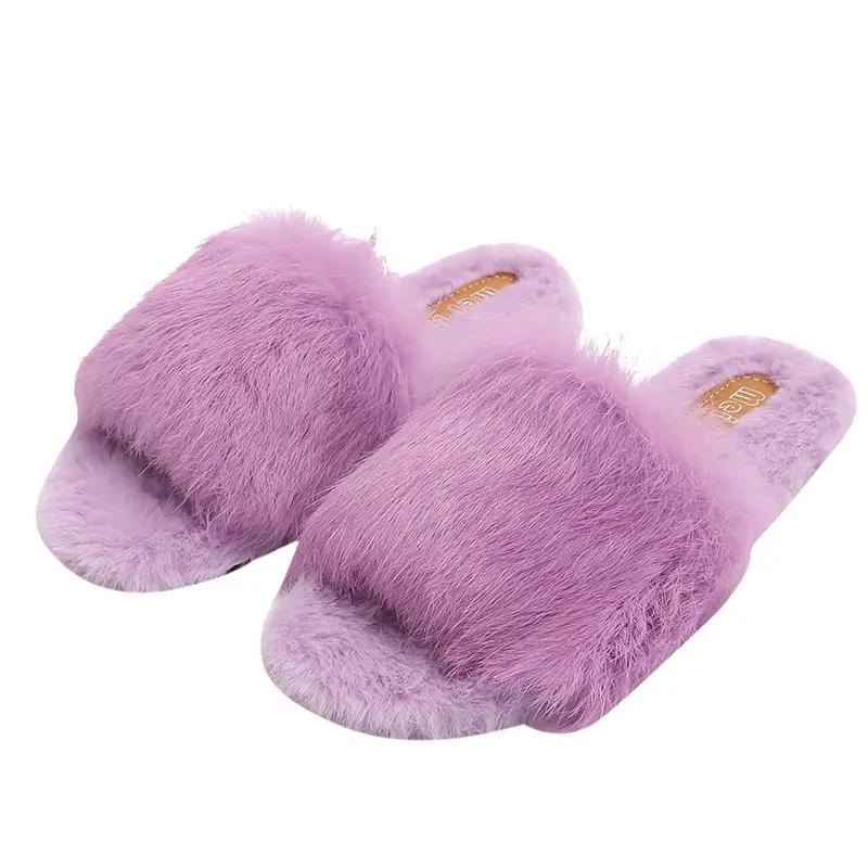 Women's Plush Slippers Pink Purple 2023 - Image 8