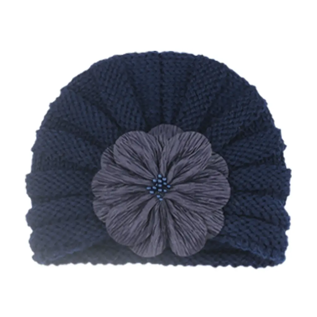 Yellow Woolen Flower Baby Hat for Girls - Image 9