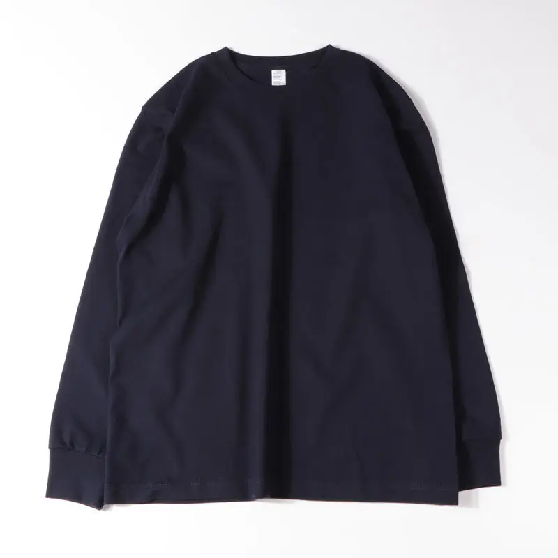 Japanese Heavy Cotton Long Sleeve T-Shirt Black - Image 8