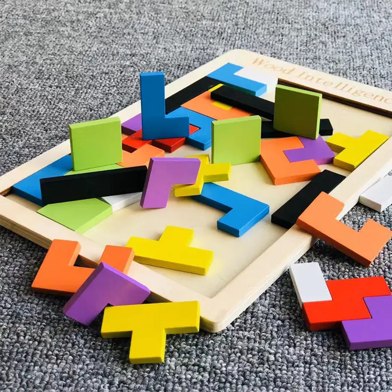 Wooden Crossword Puzzle for Kids Educational Toy - Image 47