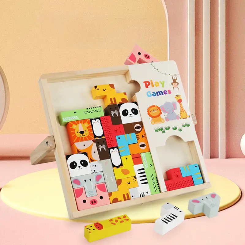 Wooden Crossword Puzzle for Kids Educational Toy - Image 25
