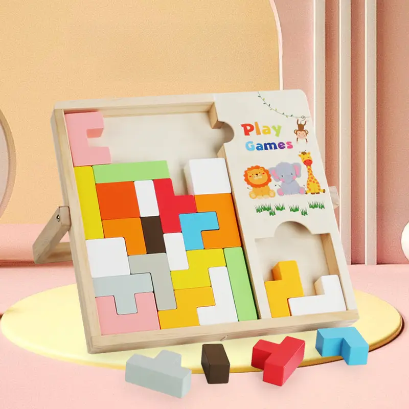 Wooden Crossword Puzzle for Kids Educational Toy - Image 26