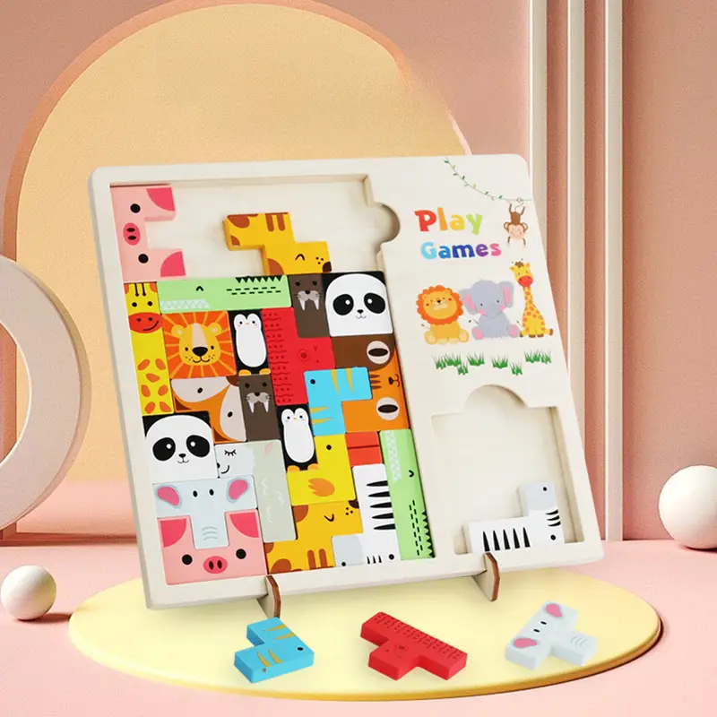 Wooden Crossword Puzzle for Kids Educational Toy - Image 27